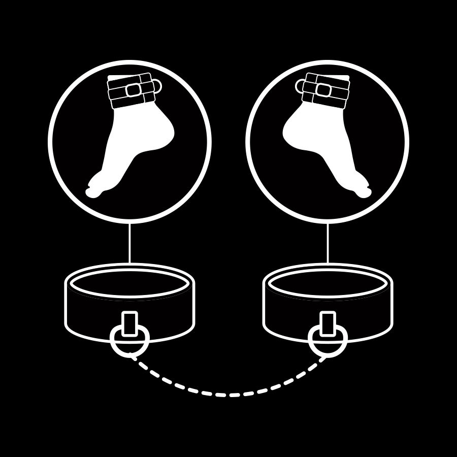 FETISH SUBMISSIVE - ESPOSAS TOBILLOS CUERO VEGANO CON FORRO DE NEOPRENO - Imagen 5