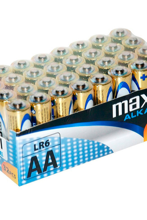 MAXELL – PILA ALCALINA AA LR6 PACK*32 PILAS