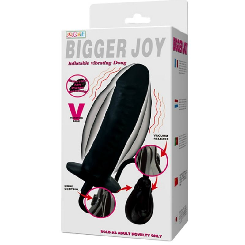 BAILE - BIGGER JOY DILDO HINCHABLE CON VIBRACIÓN 16 CM - Imagen 4