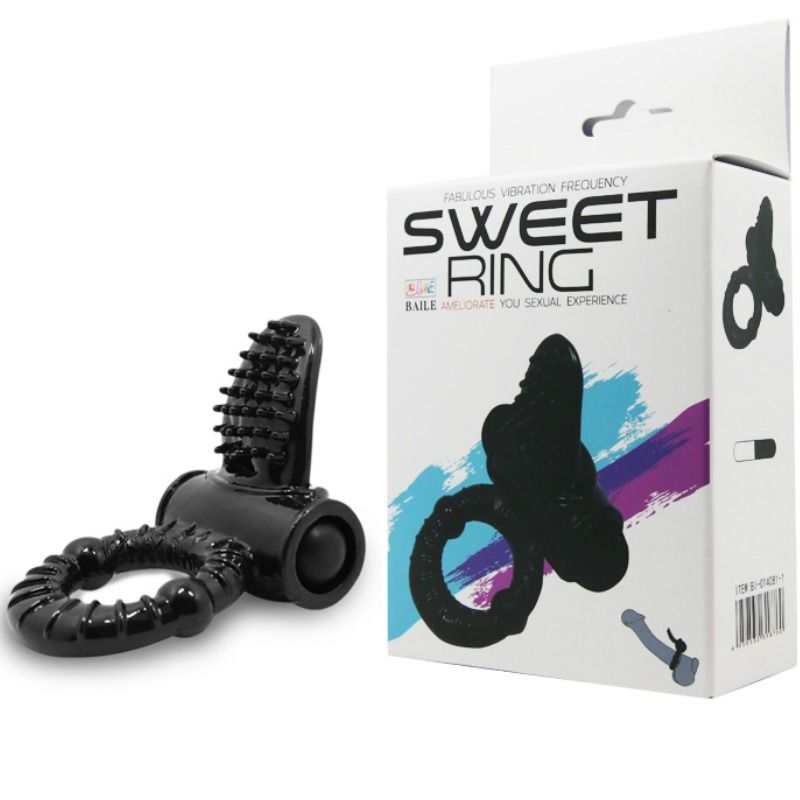 BAILE - SWEET RING ANILLO VIBRADOR CON RABBIT TEXTURADO - Imagen 3
