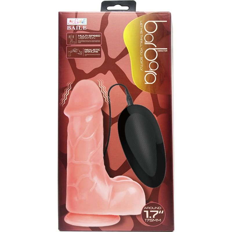 BAILE - VIBRADOR REALÍSTICO BÁRBARA NATURAL 22 CM - Imagen 4
