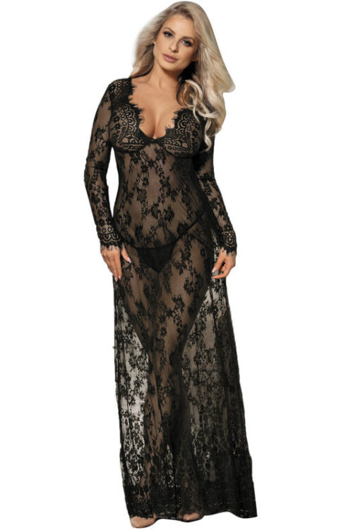 SUBBLIME – VESTIDO LARGO MANGA LARGA S/M