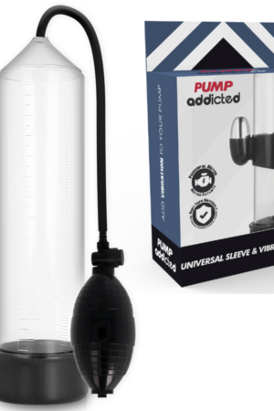 PUMP ADDICTED - BOMBA ERECCIÓN RX3 TRANSPARENTE CON VIBRADOR