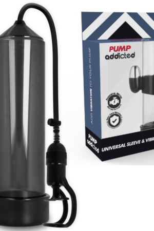 PUMP ADDICTED - BOMBA ERECCIÓN RX5 NEGRO CON VIBRADOR