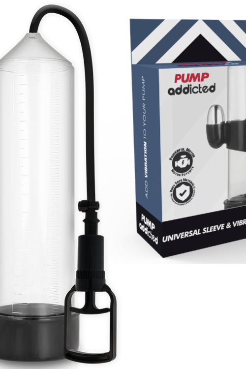 PUMP ADDICTED – BOMBA ERECCIÓN RX7 TRANSPARENTE CON VIBRADOR