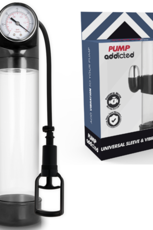 PUMP ADDICTED - BOMBA ERECCIÓN RX9 TRANSPARENTE CON VIBRADOR