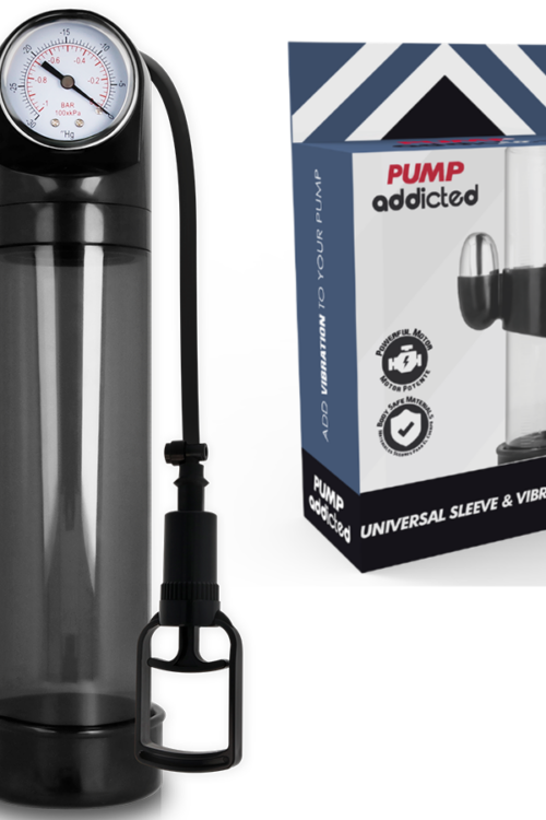 PUMP ADDICTED – BOMBA ERECCIÓN RX9 NEGRO CON VIBRADOR