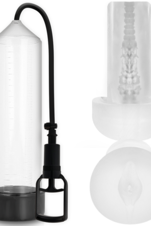 PUMP ADDICTED - BOMBA ERECCIÓN RX7 TRANSPARENTE CON MASTURBADOR