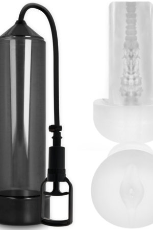 PUMP ADDICTED - BOMBA ERECCIÓN RX7 NEGRO CON MASTURBADOR