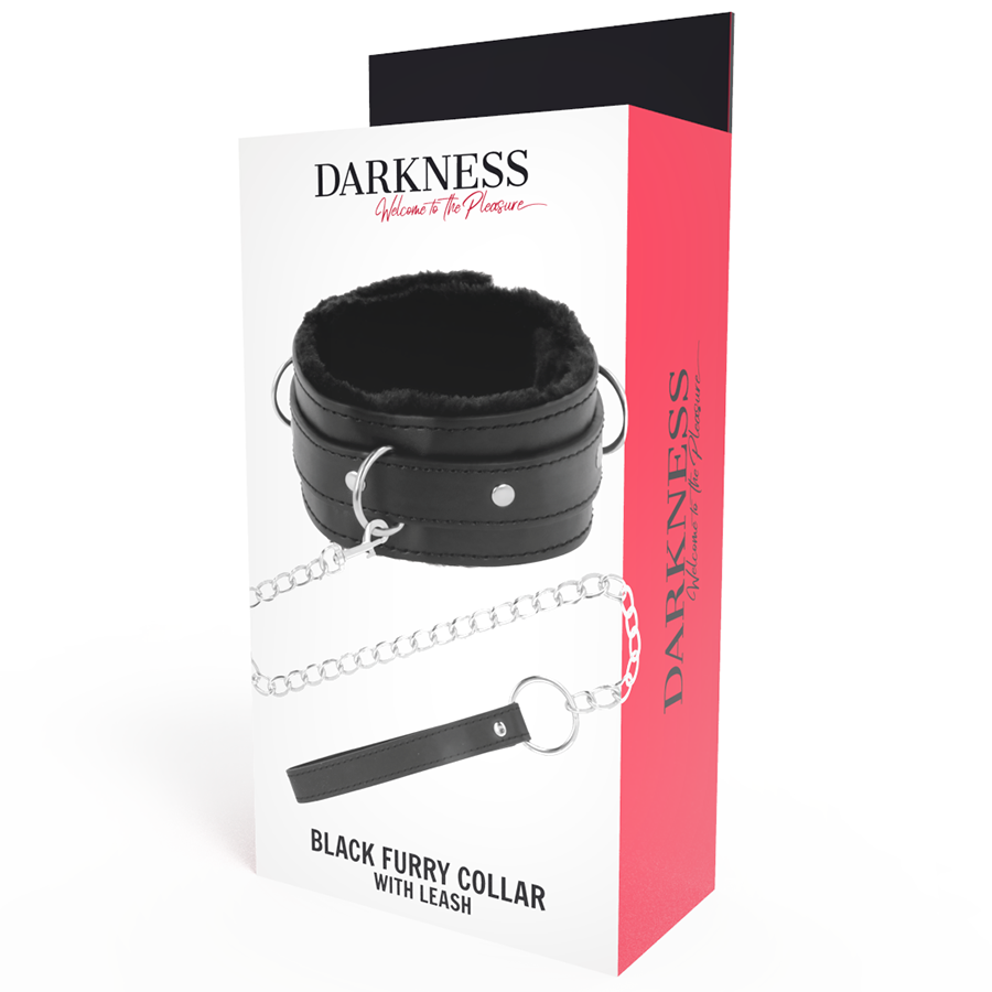 DARKNESS - COLLAR CONFORTABLE DE POSTURA CON CADENA LEATHER - Imagen 4