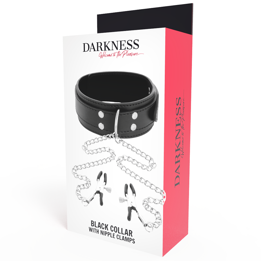 DARKNESS - COLLAR CON PINZAS PARA PEZONES NEGRO - Imagen 3