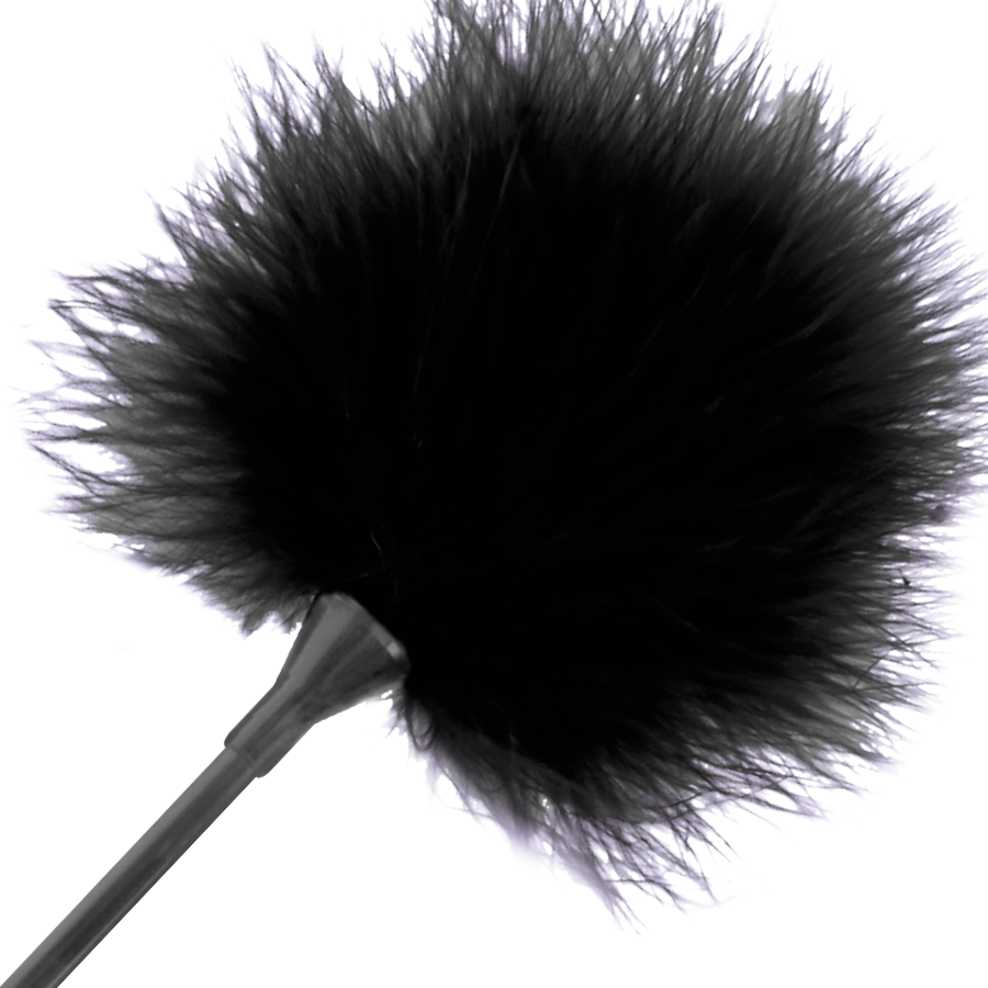 DARKNESS - PLUMA ESTIMULADORA NEGRO 42 CM - Imagen 2