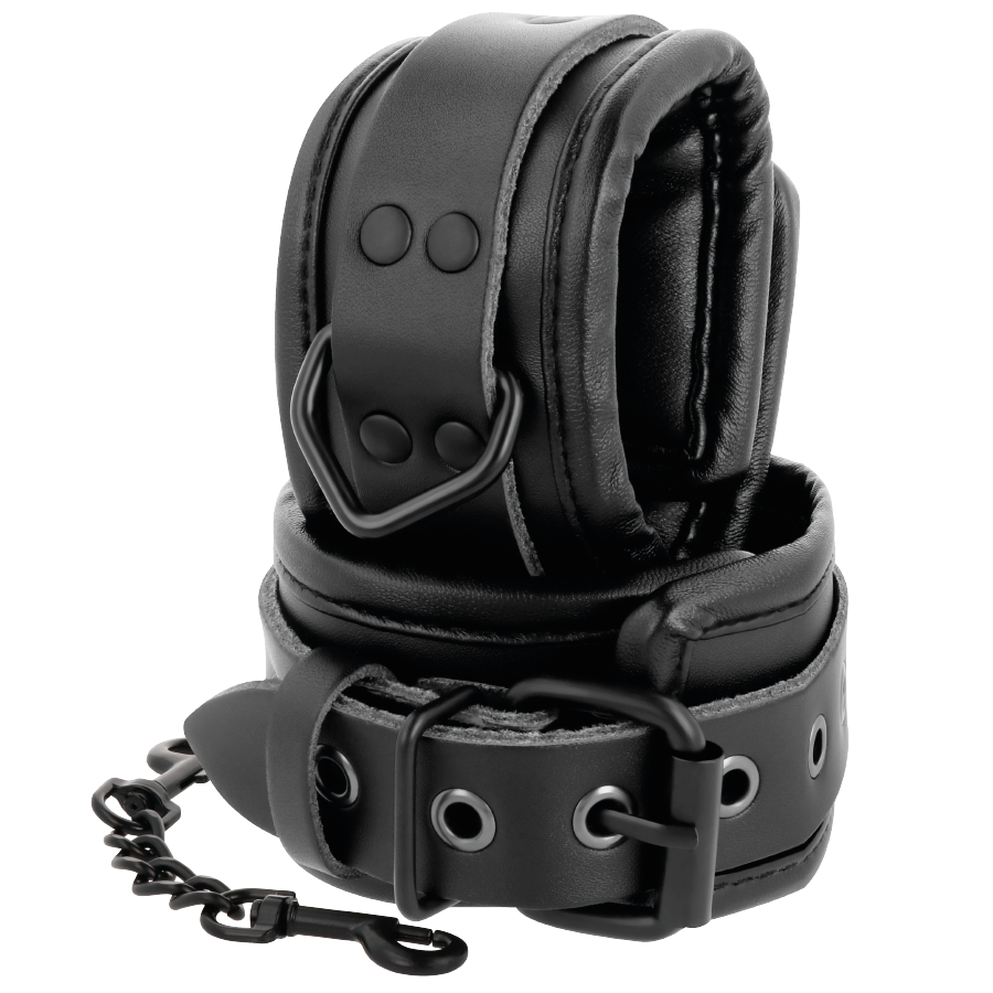 DARKNESS - ESPOSAS Y COLLAR DE CUERO NEGRO - Imagen 6