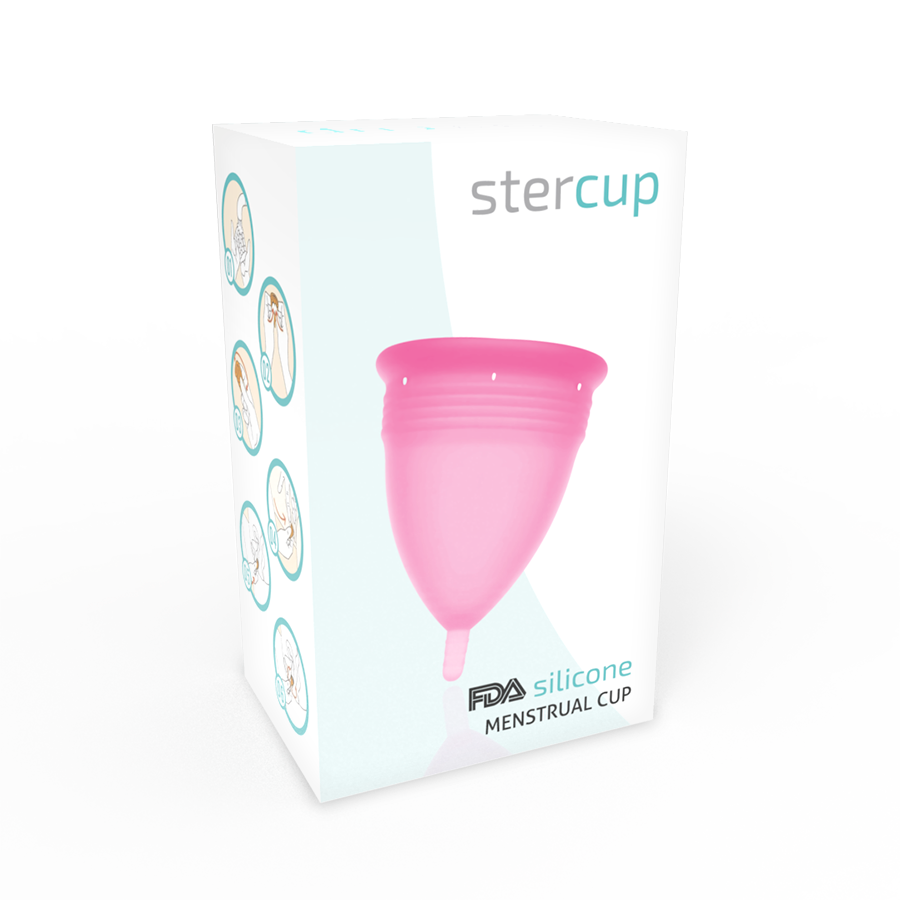 STERCUP - COPA MENSTRUAL FDA SILICONA ROSA - TALLA L - Imagen 2