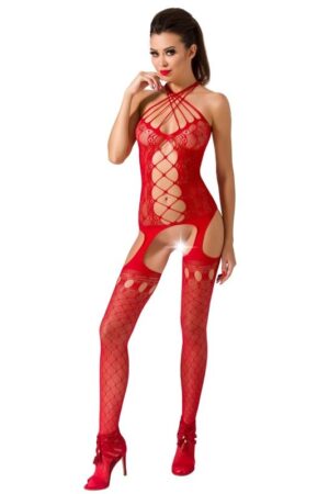 PASSION - WOMAN BS056 BODYSTOCKING ROJO TALLA ÚNICA