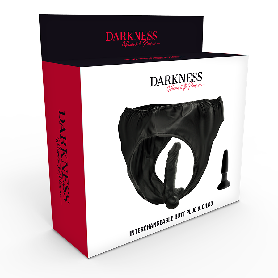 DARKNESS - PANTIES CON PLUG Y DILDO INTERCAMBIABLE - Imagen 3