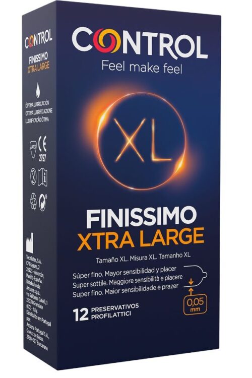 CONTROL – FINISSIMO XL PRESERVATIVOS 12 UNIDADES