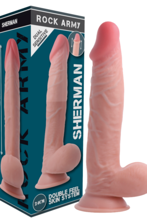 ROCKARMY - SHERMAN DILDO REALISTA DUAL DENSITY 24 CM -O- 4.62 CM