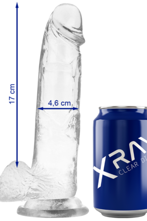 X RAY - CLEAR DILDO REALISTA TRANSPARENTE 22 CM -O- 4.6 CM