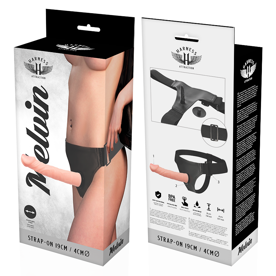 HARNESS ATTRACTION - ARNÉS MELVIN FLESH 19 CM -O- 4 CM - Imagen 3