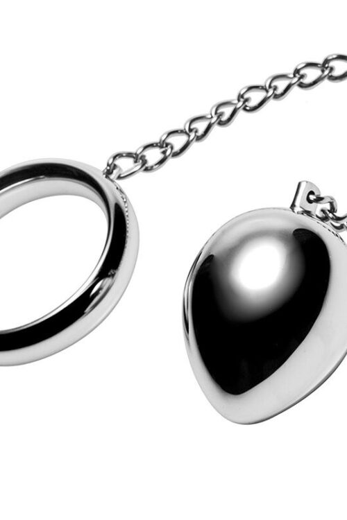 METAL HARD – COCK RING 50MM + CADENA CON BOLA METAL