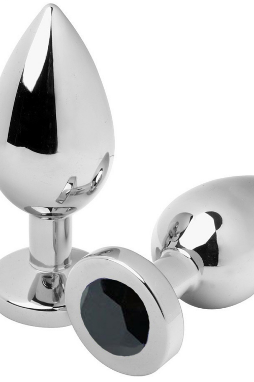 METAL HARD – ANAL PLUG DIAMOND NEGRO MEDIUM 7.62CM
