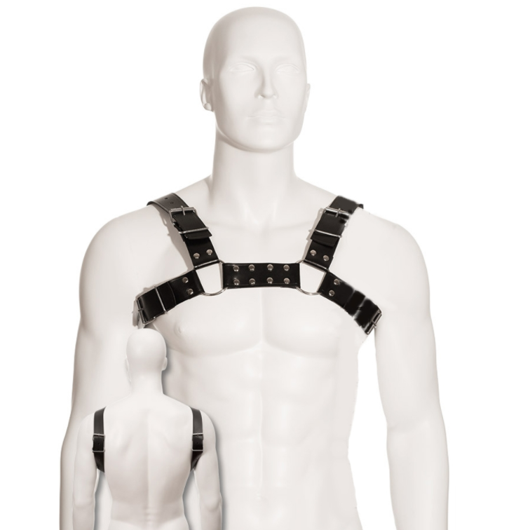 LEATHER BODY - BLACK BULL DOG HARNESS - Imagen 2