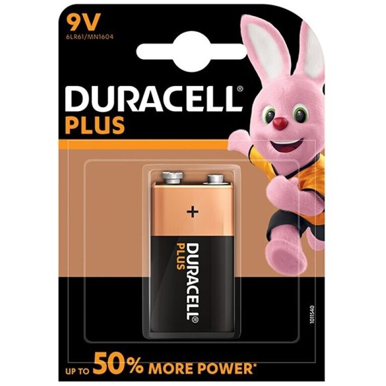 DURACELL – PLUS POWER PILA ALCALINA 9V LR61 BLISTER*1