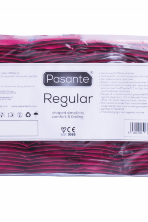 PASANTE – CONDOM GAMA REGULAR 144 UNIDADES (BOLSA)