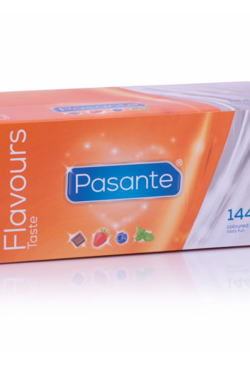 PASANTE – PRESERVATIVOS SABORES 144 UNIDADES