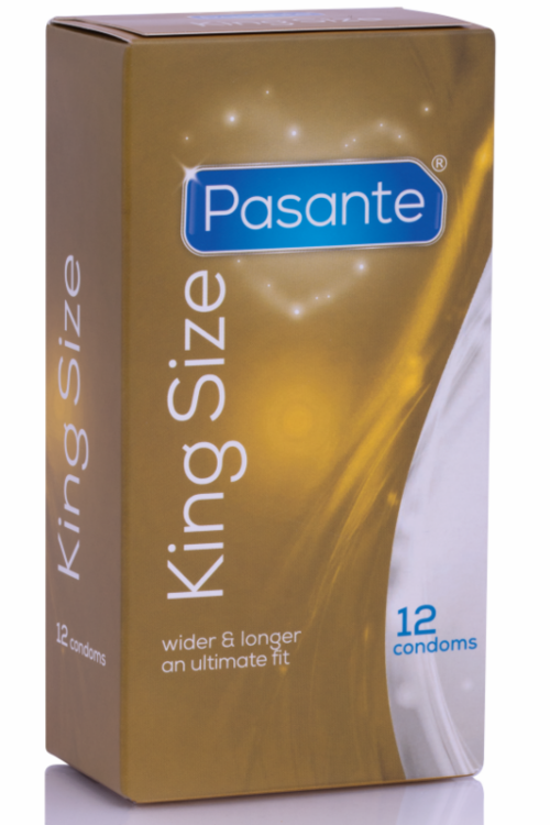 PASANTE – PRESERVATIVOS KING MS LARGOS Y ANCHOS 12 UNIDADES