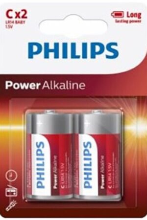 PHILIPS - POWER ALKALINE PILA C LR14 BLISTER*2