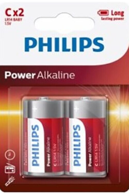 PHILIPS – POWER ALKALINE PILA C LR14 BLISTER*2