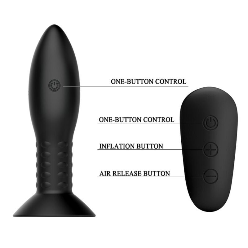 MR PLAY - PLUG CON BOLAS ROTADORAS NEGRO CONTROL REMOTO - Imagen 4