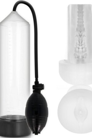 PUMP ADDICTED - RX3 BOMBA ERECCIÓN CLEAR CON MASTURBADOR