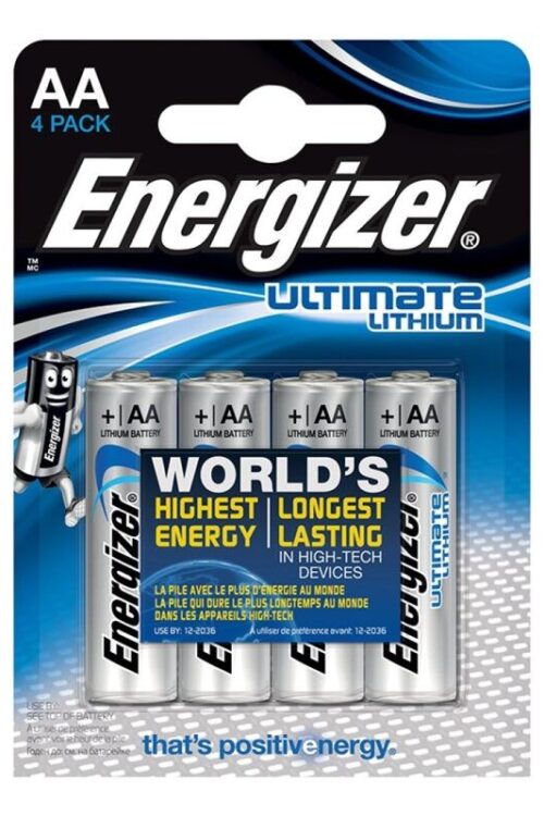 ENERGIZER – ULTIMATE LITHIUM PILA LITIO AA L91 LR6 1,5V BLISTER*4