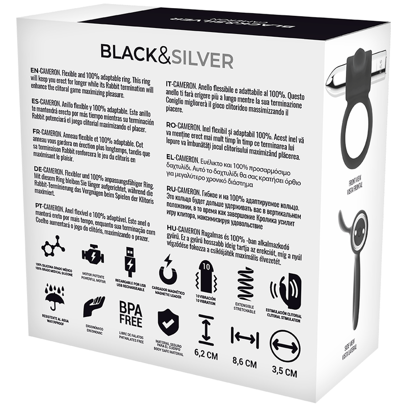 BLACK&SILVER - CAMERON ANILLO RECARGABLE SILVER - Imagen 4