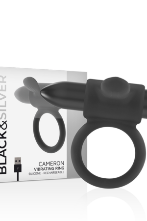 BLACK&SILVER - CAMERON ANILLO RECARGABLE NEGRO