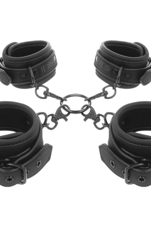 FETISH SUBMISSIVE - SET ESPOSAS MANOS Y TOBILLOS CON FORRO DE NEOPRENO