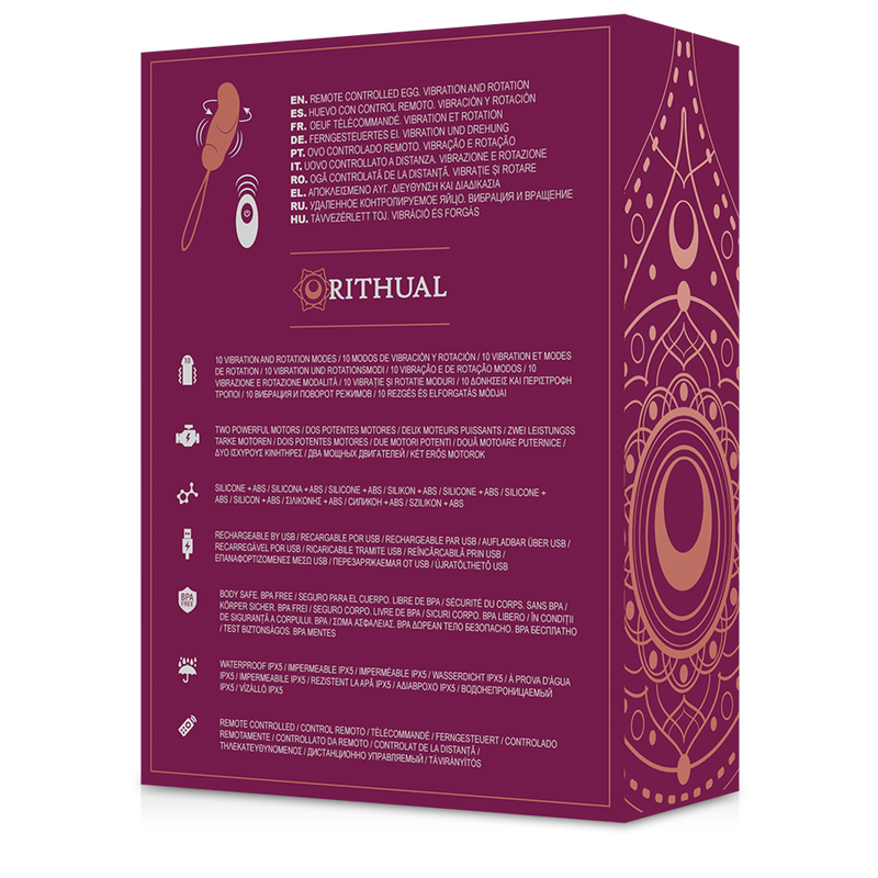 RITHUAL - ESHA HUEVO CONTROL REMOTO SISTEMA ROTACIÓN + VIBRACIÓN - Imagen 6