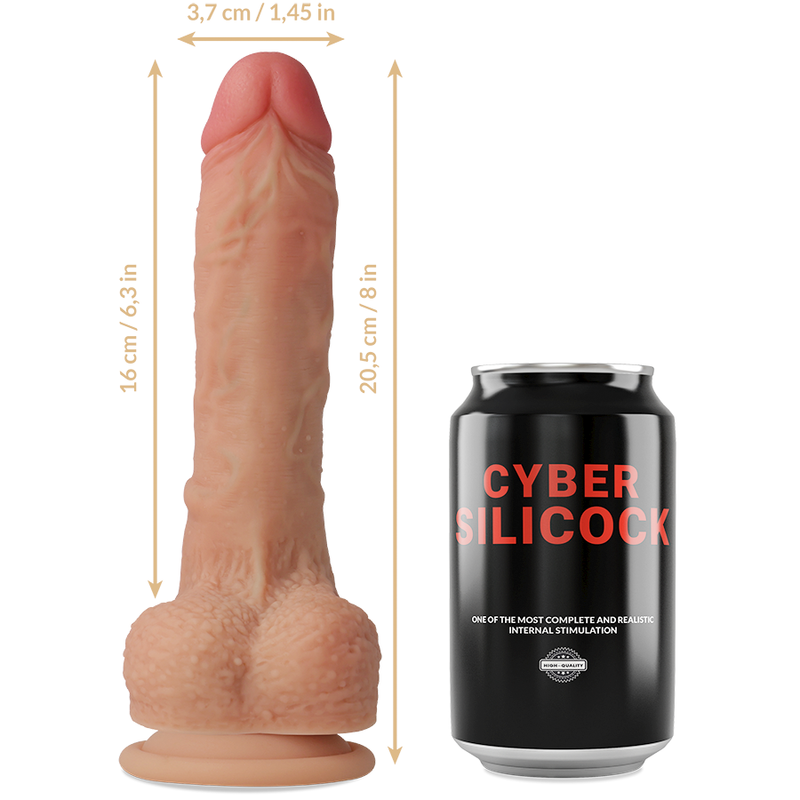CYBER SILICOCK - ARNÉS SILICONA LIQUIDA CONNOR 20.5 CM -O- 3.7 CM - Imagen 5