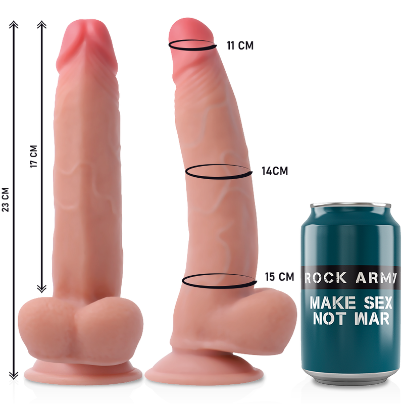 ROCKARMY - ARNÉS + DUAL DENSITY LEOPARD DILDO REALISTA 23 CM -O- 4.77 CM - Imagen 11
