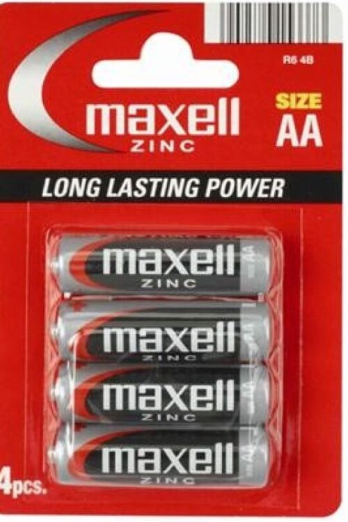 MAXELL – PILA SALINA MANGANESO AA R6 BLISTER*4