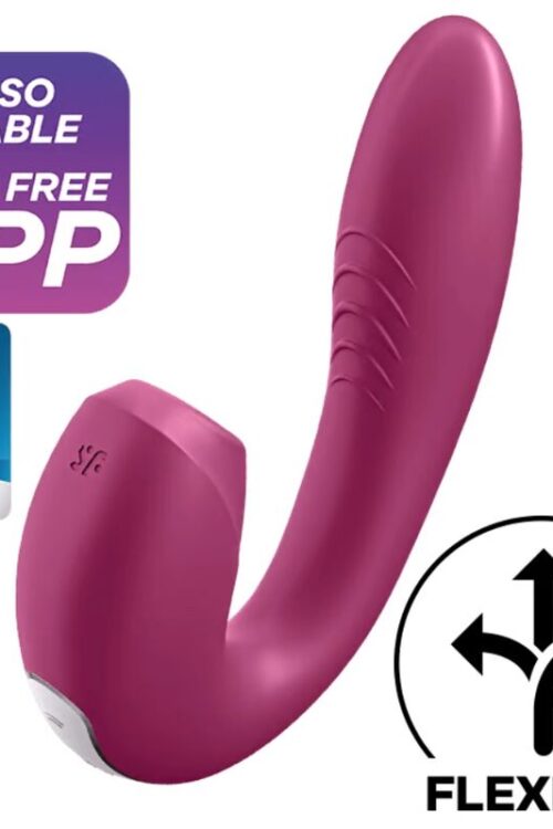 SATISFYER – SUNRAY ESTIMULADOR Y VIBRADOR APP ROJO