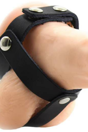 OHMAMA FETISH - FUNDA CUERO DE CASTIDAD PARA TESTÍCULOS