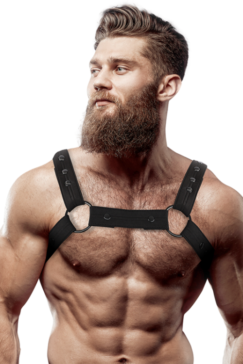 FETISH SUBMISSIVE ATTITUDE – ARNÉS DEPORTIVO AJUSTABLE NEOPRENO PECHO HOMBRE