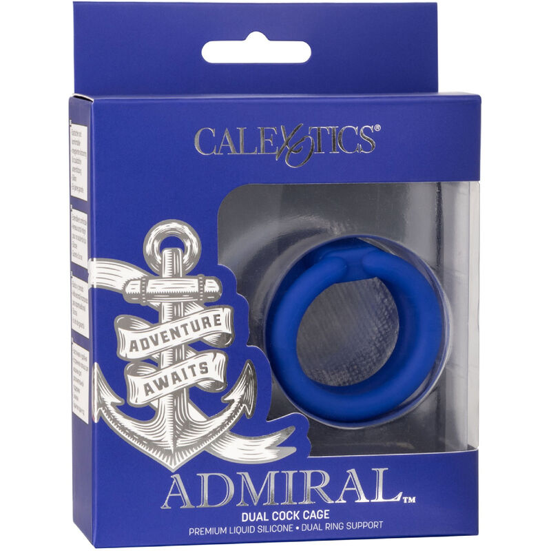 CALEXOTICS - ADMIRAL JAULA DOBLE PARA PENE AZUL - Imagen 6