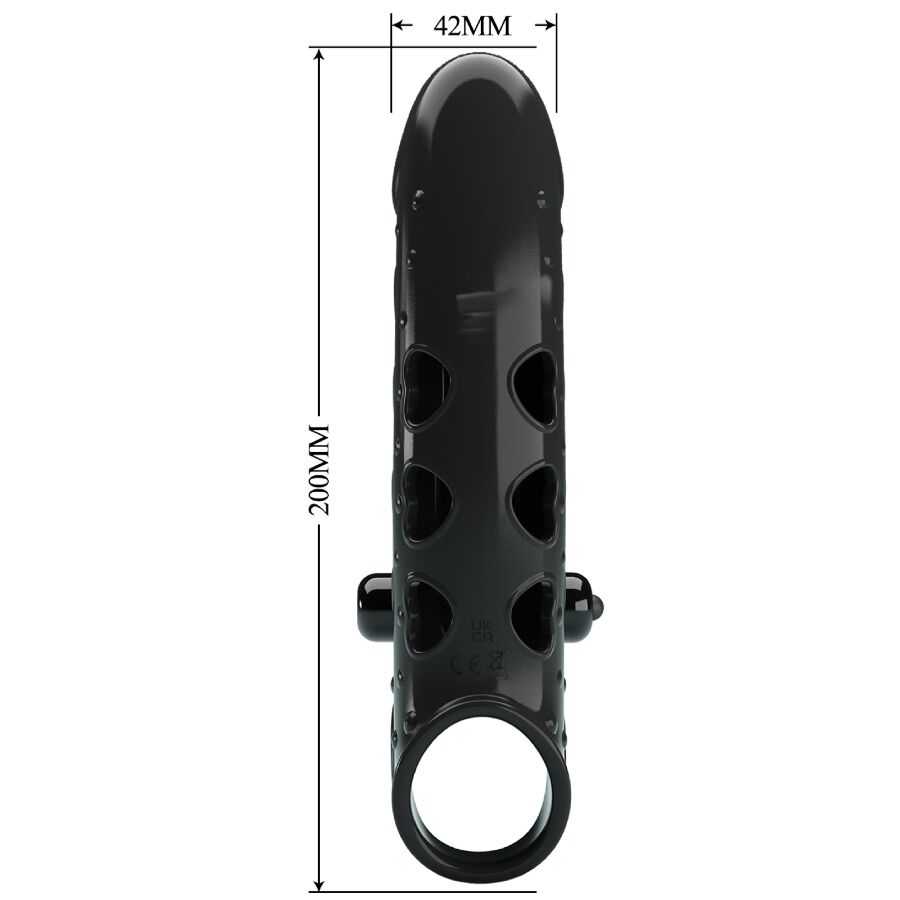 ROMANCE - FUNDA PARA PENE CON VIBRACIÓN NEGRO - Imagen 6