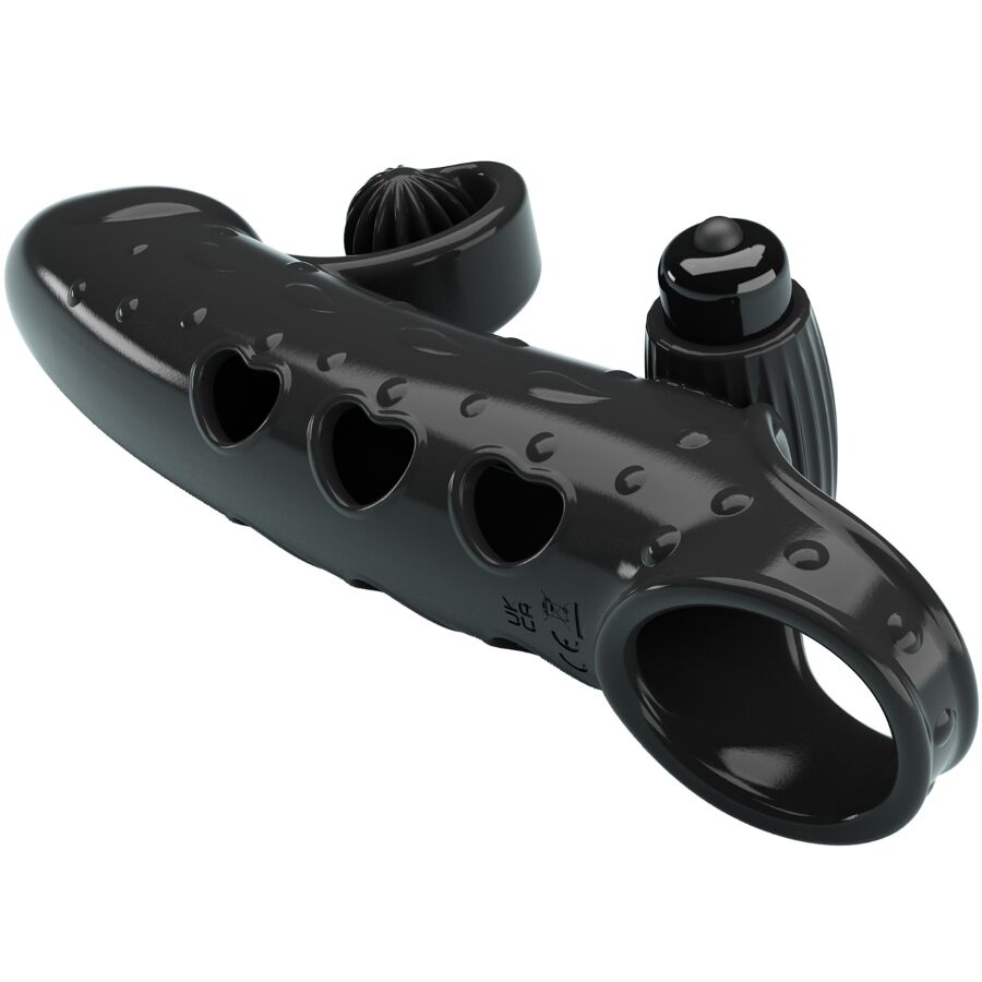 ROMANCE - FUNDA PARA PENE CON VIBRACIÓN NEGRO - Imagen 8