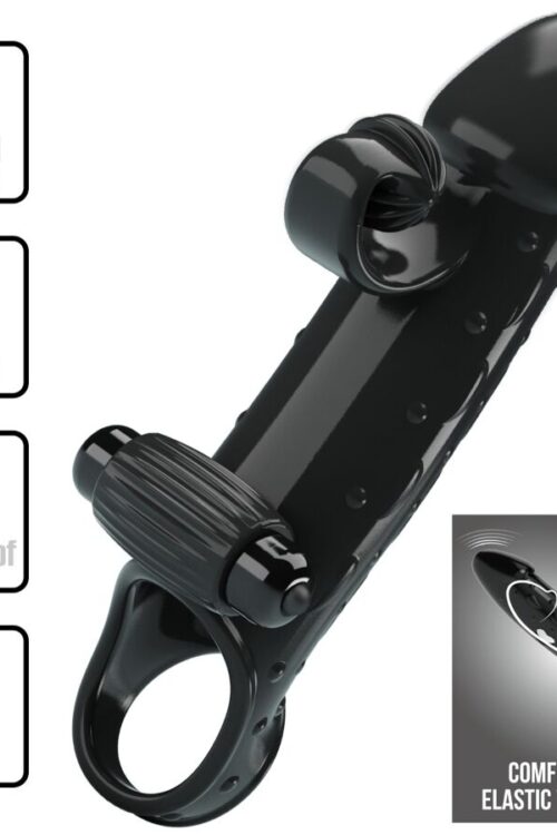 ROMANCE – FUNDA PARA PENE CON VIBRACIÓN NEGRO
